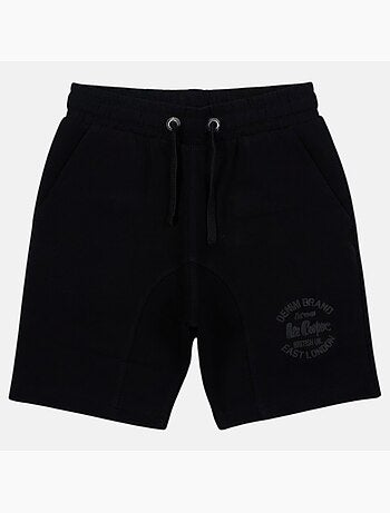 Lee cooper - bermuda molletonné taille à cordon, logo imprimé