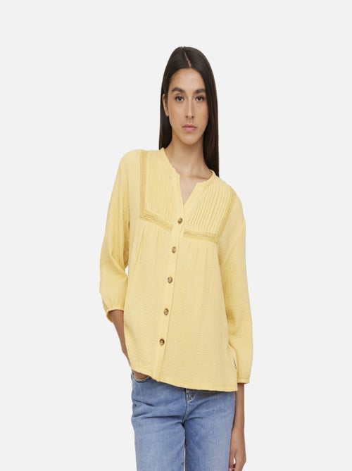 Lee Cooper - Blouse manches 3/4 coton regular DIGNY - Kiabi
