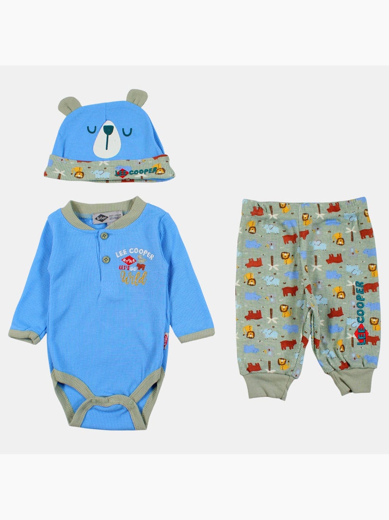 Lee Cooper - Body avec legging et bonnet assorti Bleu - Kiabi