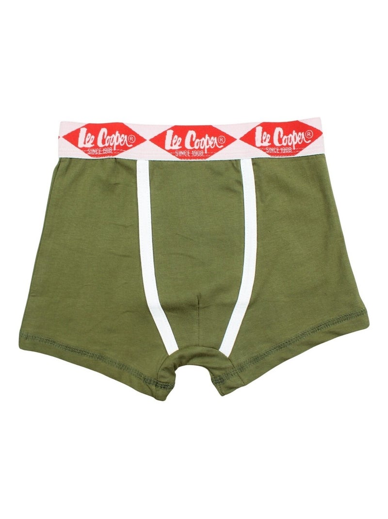Lee Cooper - Boxer imprimé Lee Cooper en coton Kaki - Kiabi