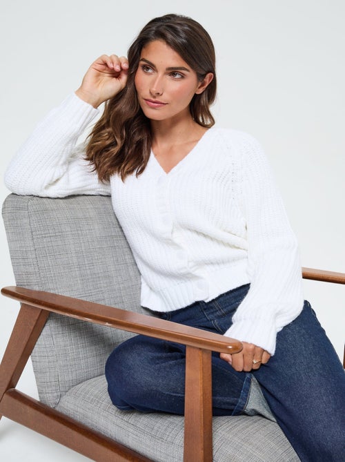 Lee Cooper - Cardigan Cadola Ivory - Kiabi