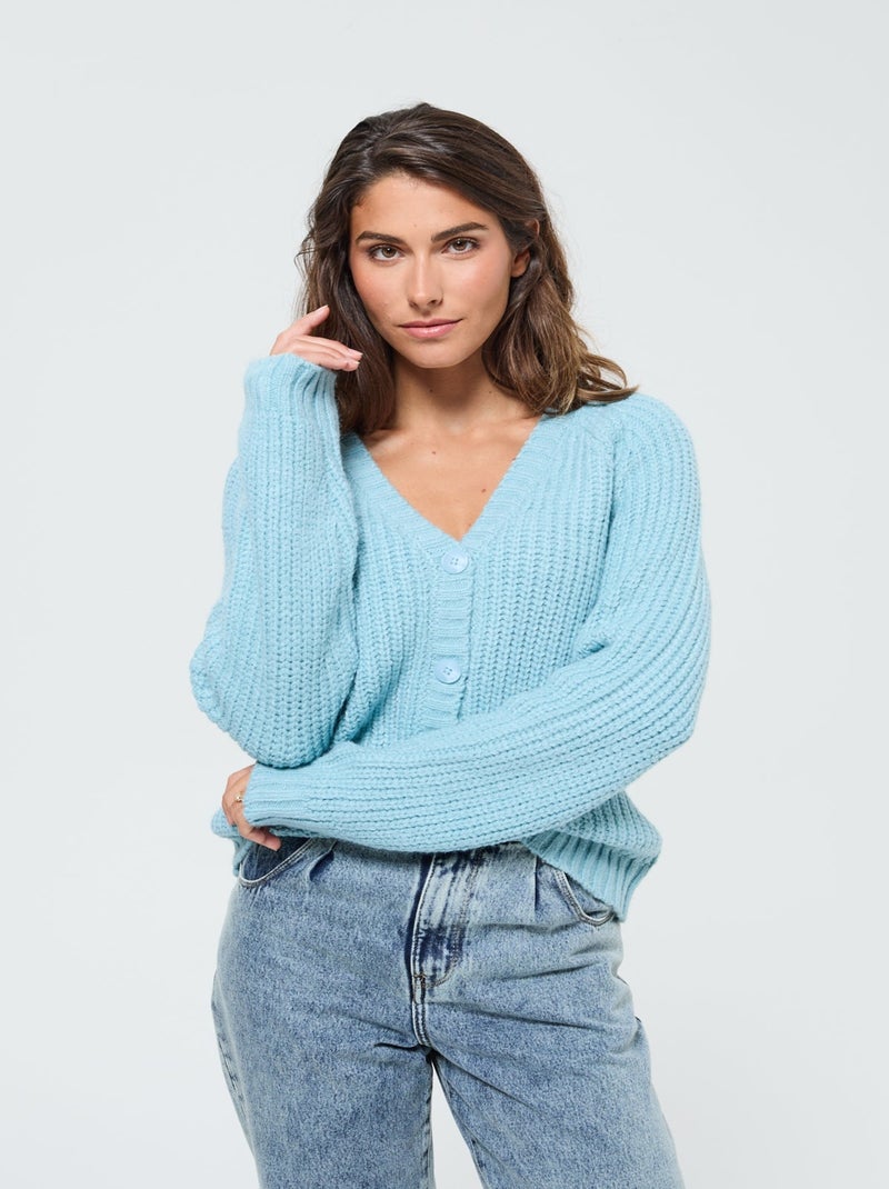 Lee Cooper - Cardigan Cadola Sky Blue Bleu ciel - Kiabi