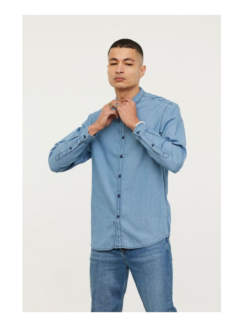 Lee Cooper - Chemise DAKER Chambray Bleu denim - Kiabi