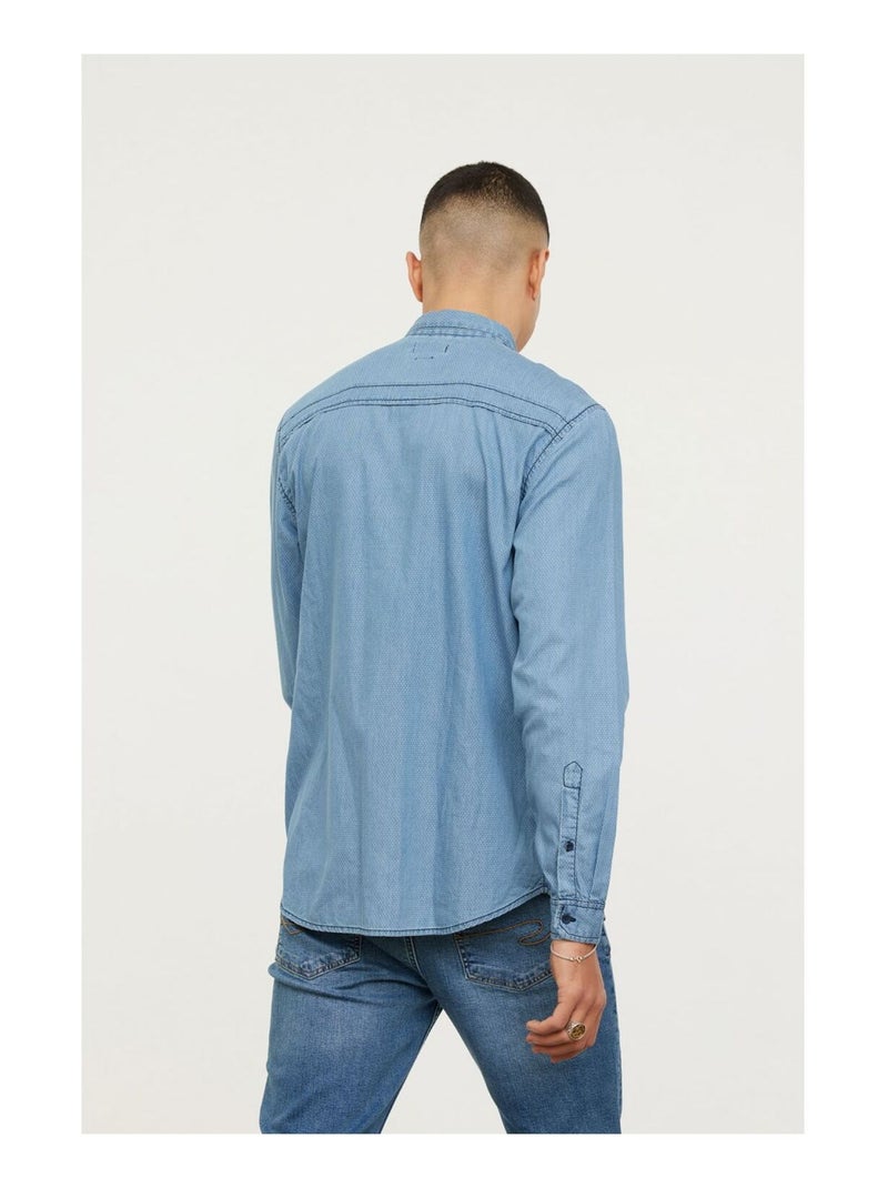Lee Cooper - Chemise DAKER Chambray Bleu denim - Kiabi