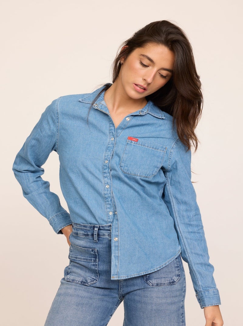 Lee Cooper - Chemise DAMIRA Vintage Bleached Camel vintage - Kiabi