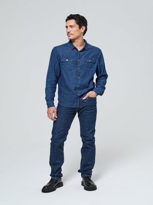 Lee Cooper - Chemise Darel Blue Denim - Kiabi