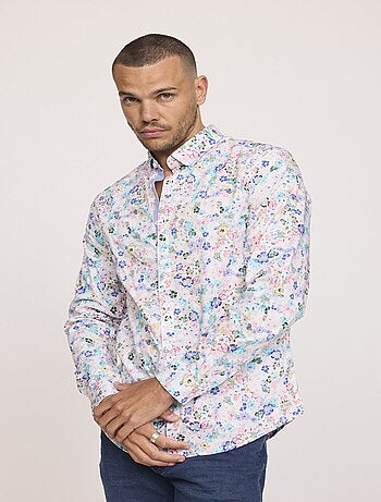 Lee Cooper - Chemise DAVIS ML Blanche