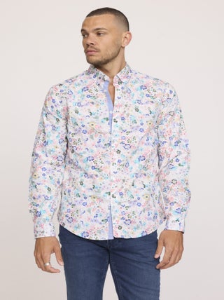 Lee Cooper - Chemise DAVIS ML Blanche