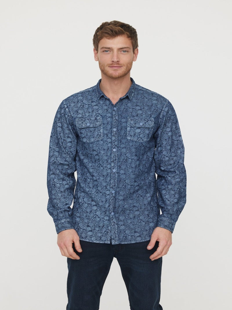 Lee Cooper - Chemise Dezine Gris Bleu Gris - Kiabi