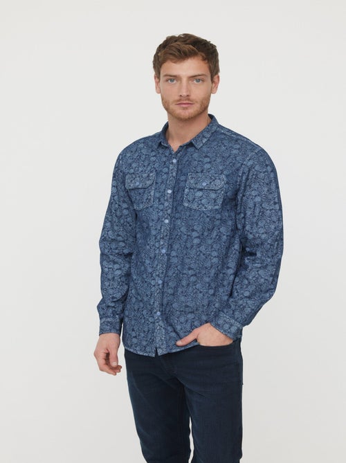 Lee Cooper - Chemise Dezine Gris Bleu - Kiabi