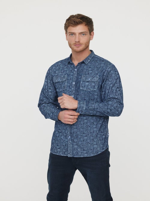 Lee Cooper - Chemise Dezine Gris Bleu - Kiabi