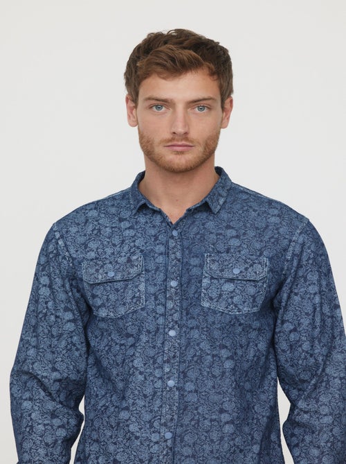 Lee Cooper - Chemise Dezine Gris Bleu - Kiabi