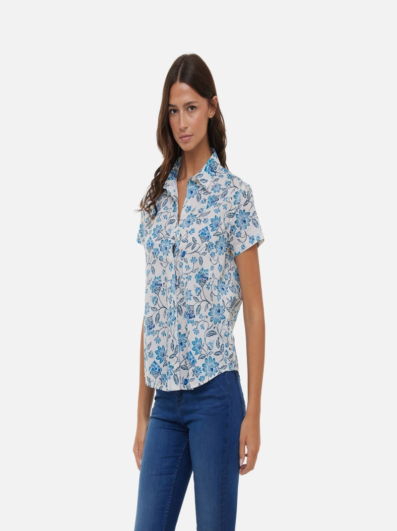 Lee Cooper - Chemise DIMA MC Celadon blue Bleu - Kiabi