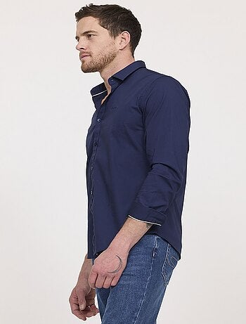 Lee Cooper - Chemise DOGINO ML Bleu marine