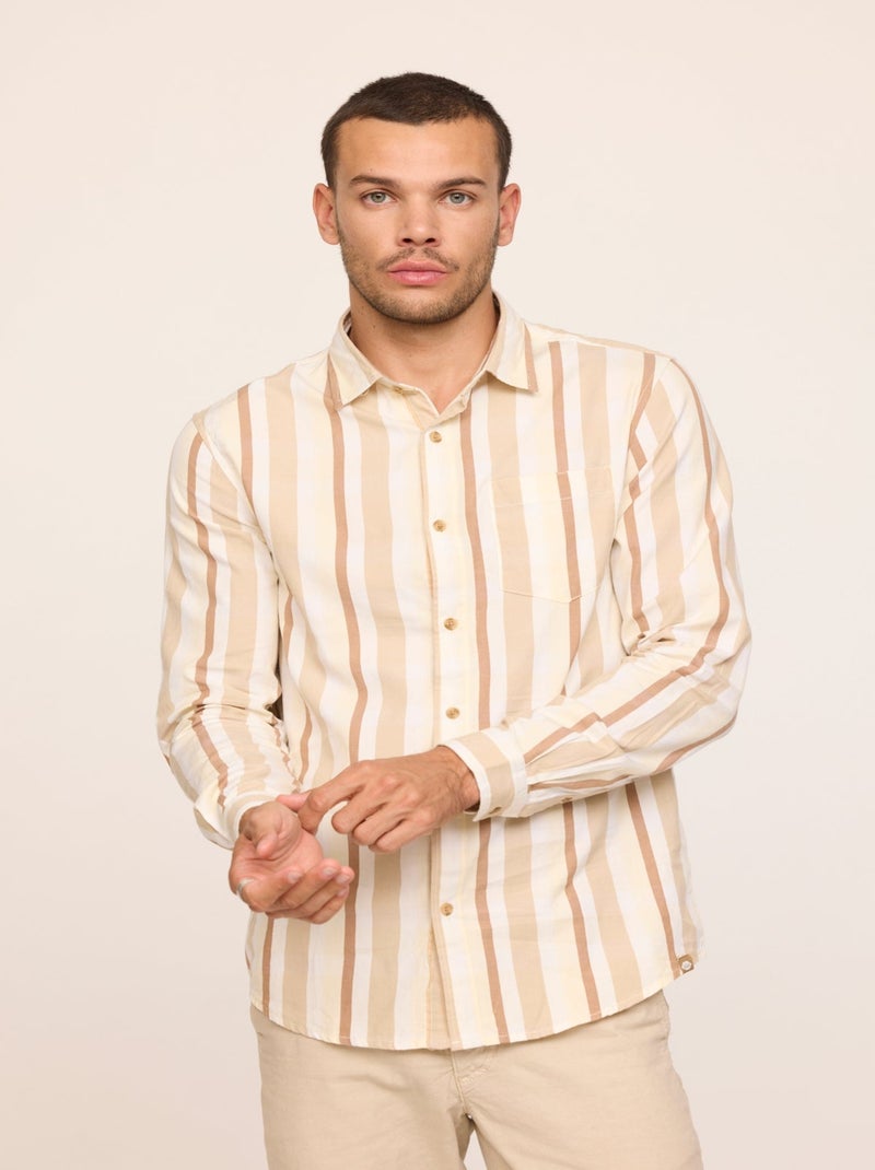 Lee Cooper - Chemise DOUK ML Beige Beige - Kiabi