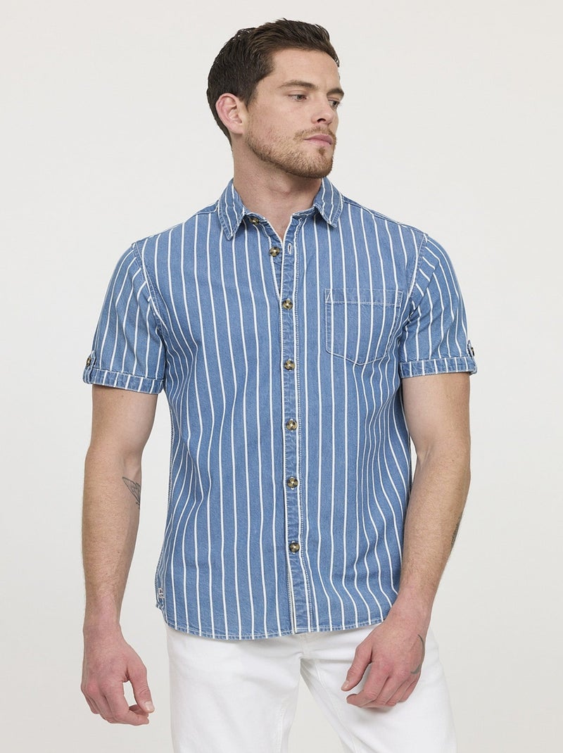 Lee Cooper - Chemise DOULY Light Blue stripes Bleu - Kiabi