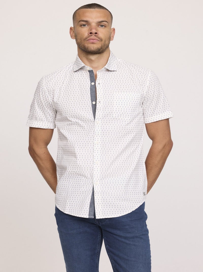 Lee Cooper - Chemise DOULY MC Blanche Blanc - Kiabi