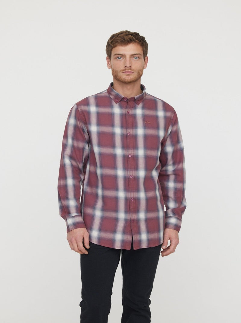 Lee Cooper - Chemise DROP Lie De Vin Rouge - Kiabi