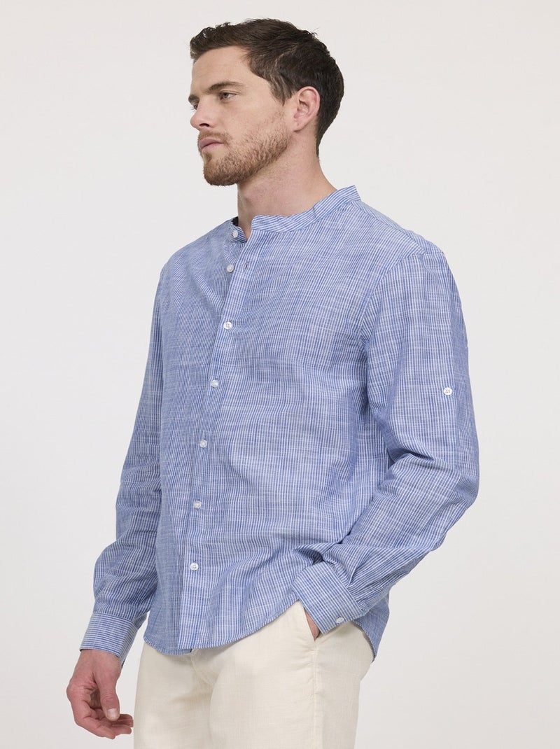 Lee Cooper - Chemise DUMORI Navy stripes Bleu - Kiabi