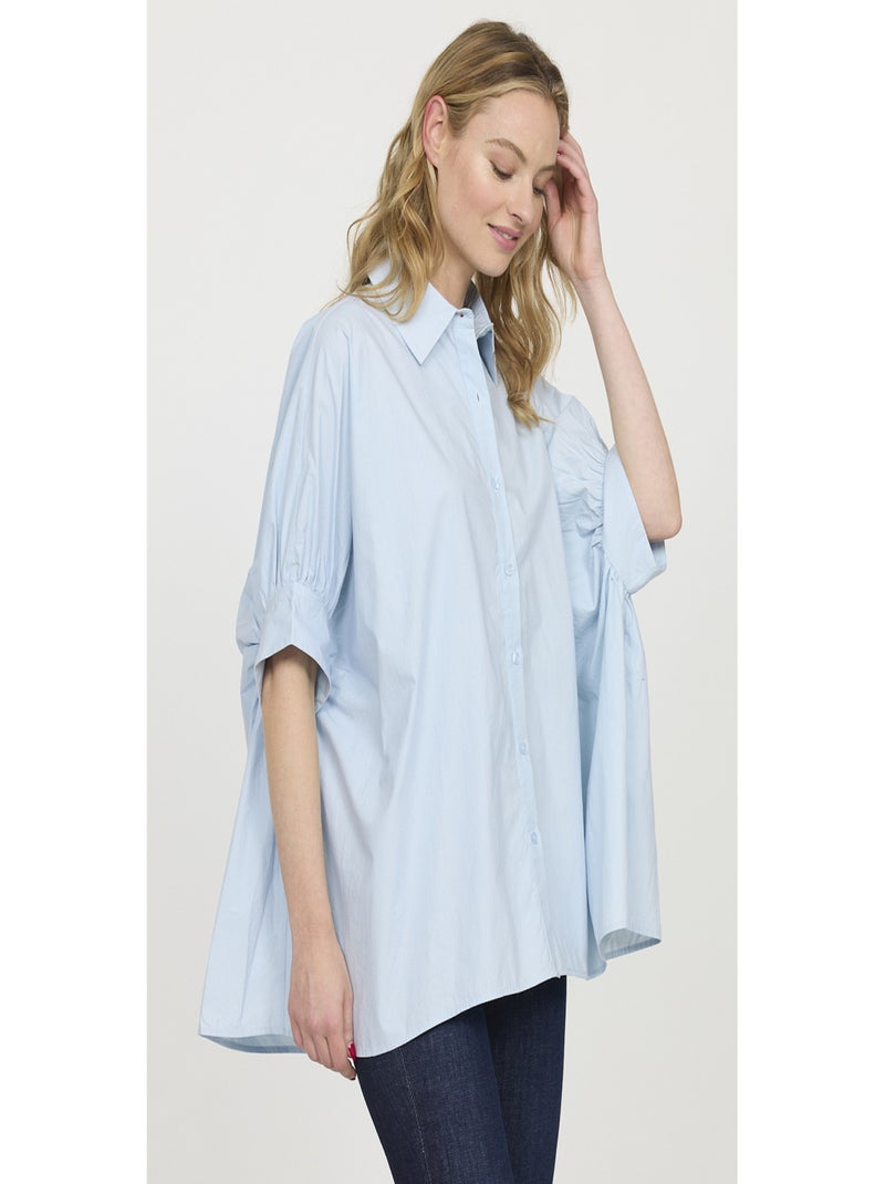Lee Cooper - Chemise manches courtes coton oversize DAMSA Bleu - Kiabi