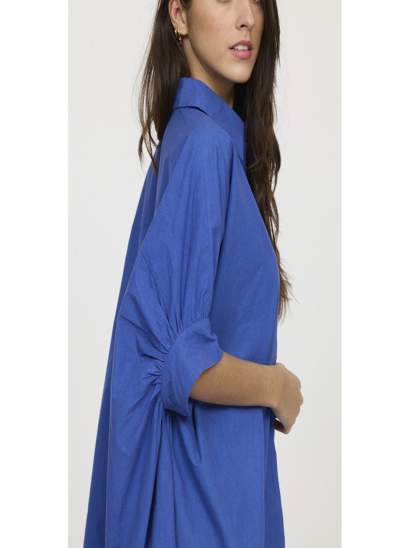 Lee Cooper - Chemise manches courtes coton oversize DAMSA Bleu roi - Kiabi