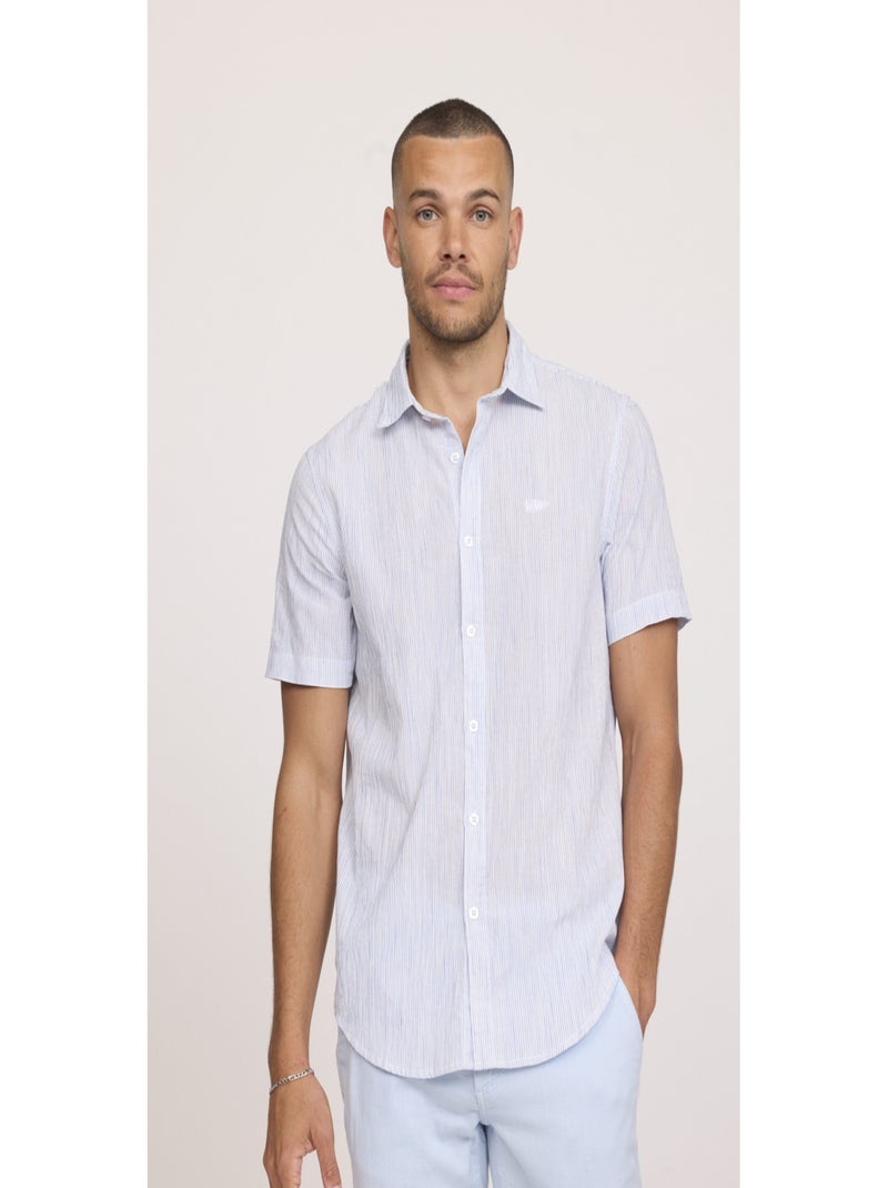 Lee Cooper - Chemise manches courtes coton regular DLIG Bleu marine - Kiabi