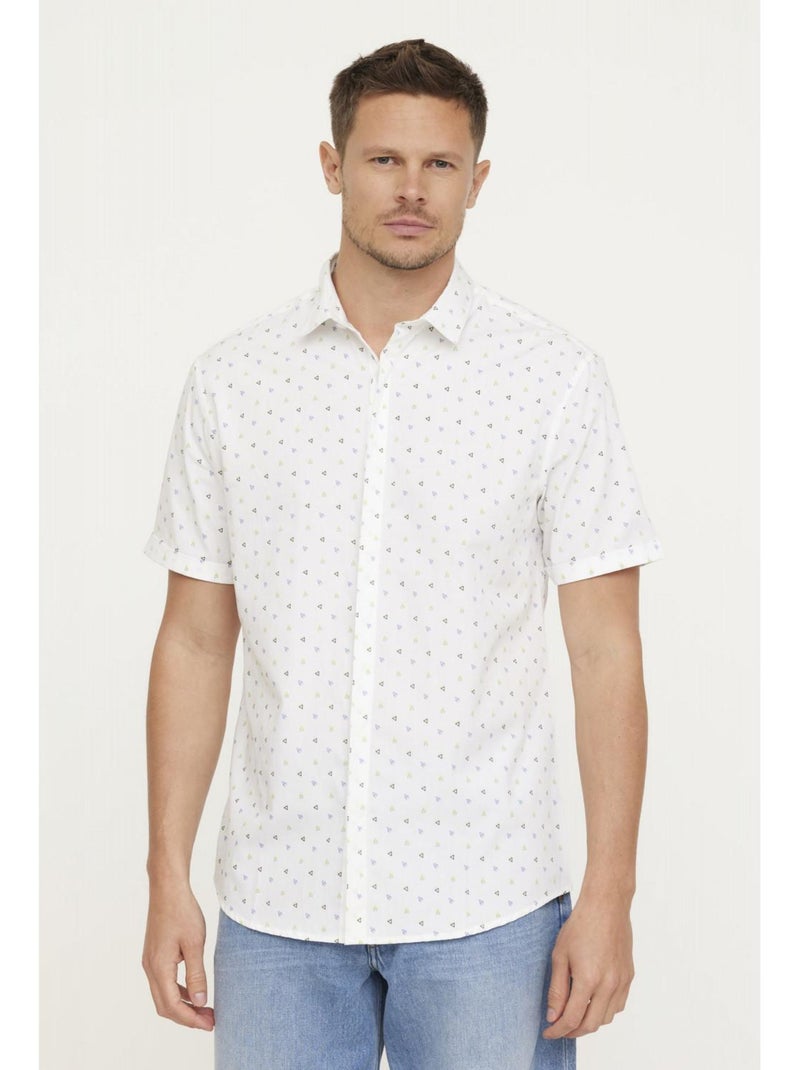 Lee Cooper - Chemise manches courtes coton regular DOCE Blanc - Kiabi