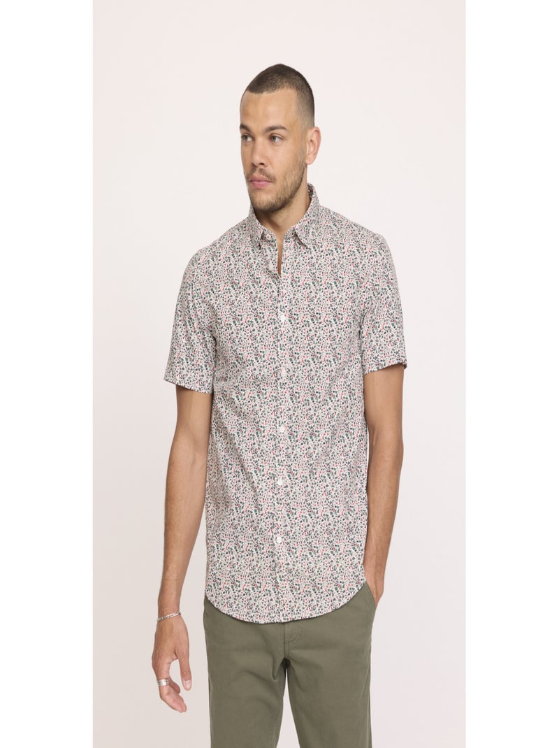 Lee Cooper - Chemise manches courtes coton regular DOMIL Kaki - Kiabi