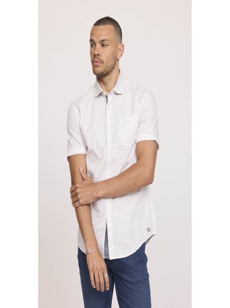 Lee Cooper - Chemise manches courtes coton regular DOULY MC Blanc - Kiabi