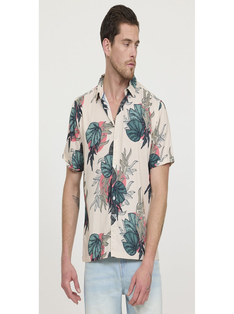 Lee Cooper - Chemise manches courtes coton relaxed DORIZO Ivoire - Kiabi