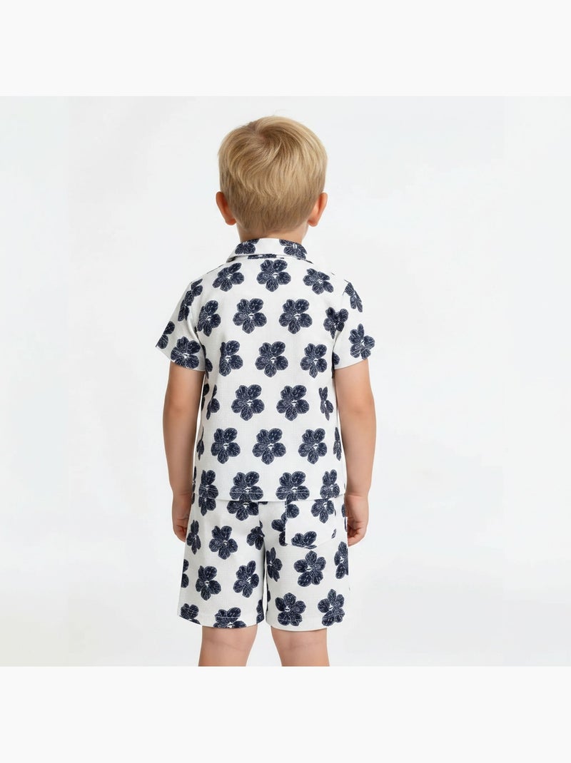 Lee Cooper - Chemise manches courtes et short assorti Blanc - Kiabi