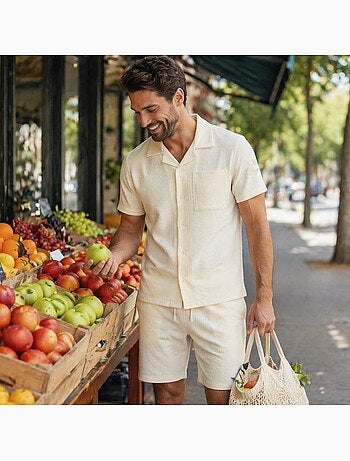 Lee Cooper - Chemise manches courtes et short assorti