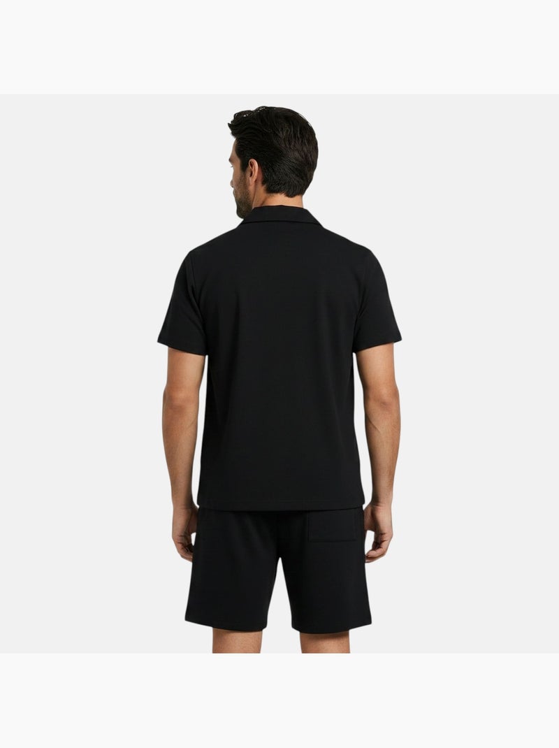 Lee Cooper - Chemise manches courtes et short assorti Noir - Kiabi