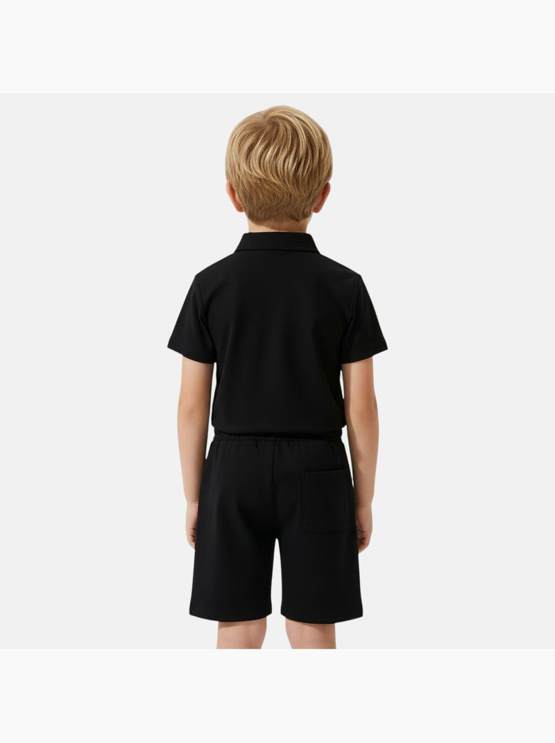 Lee Cooper - Chemise manches courtes et short assorti Noir - Kiabi