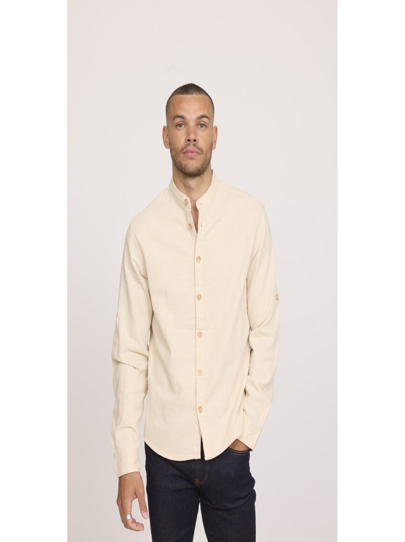Lee Cooper - Chemise manches longues coton comfort DUMORI Beige - Kiabi
