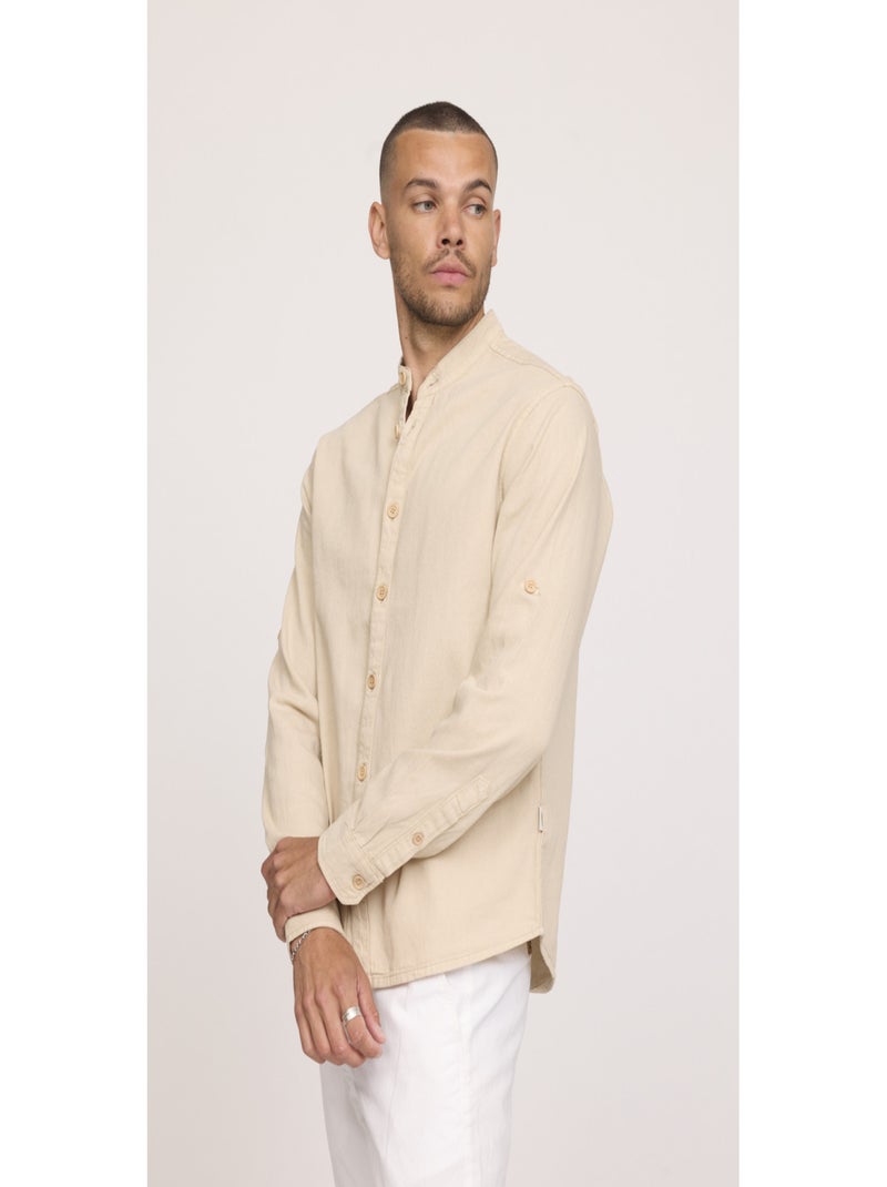 Lee Cooper - Chemise manches longues coton comfort DUMORI Marron - Kiabi