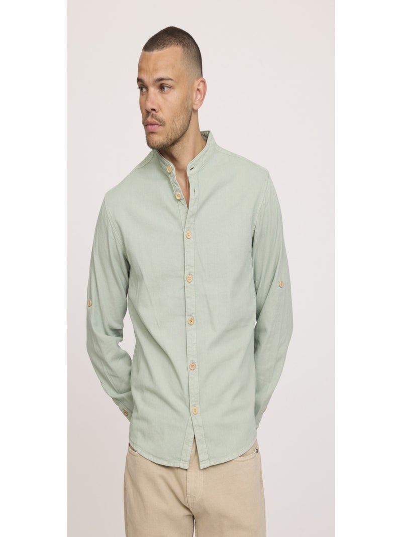 Lee Cooper - Chemise manches longues coton comfort DUMORI Vert - Kiabi