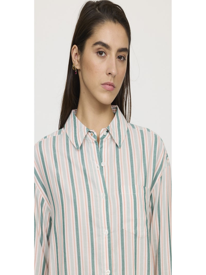 Lee Cooper - Chemise manches longues coton loose DOUBIA Rose - Kiabi