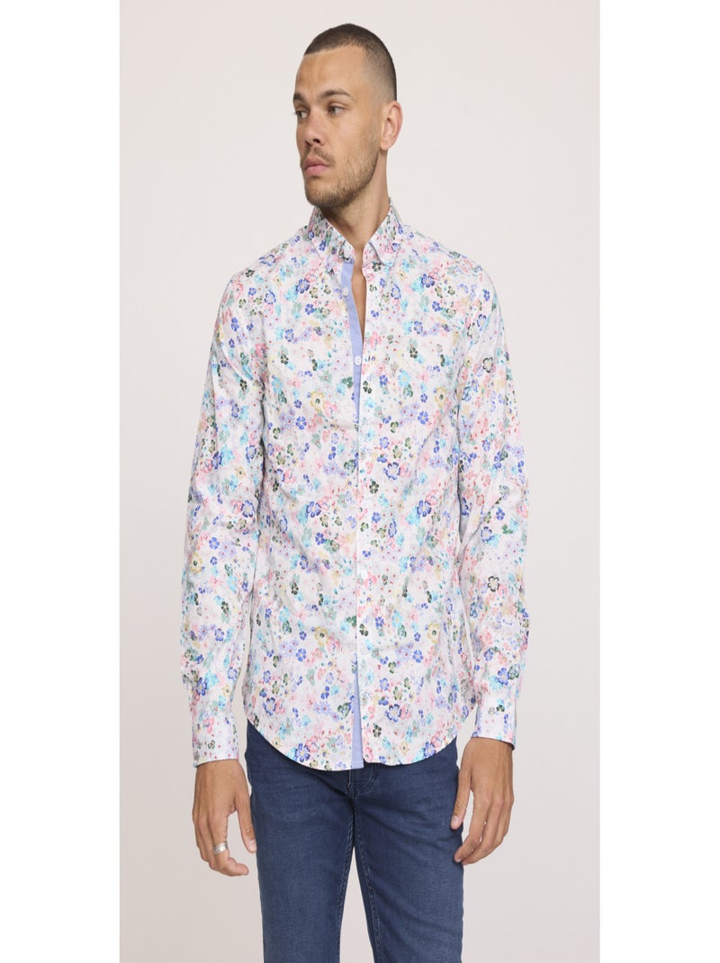 Lee Cooper - Chemise manches longues coton regular DAVIS ML Blanc - Kiabi
