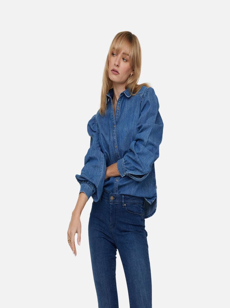 Lee Cooper - Chemise manches longues coton regular DAZENA Bleu - Kiabi