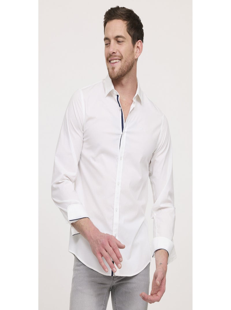 Lee Cooper - Chemise manches longues coton regular DOGINO ML Blanc - Kiabi
