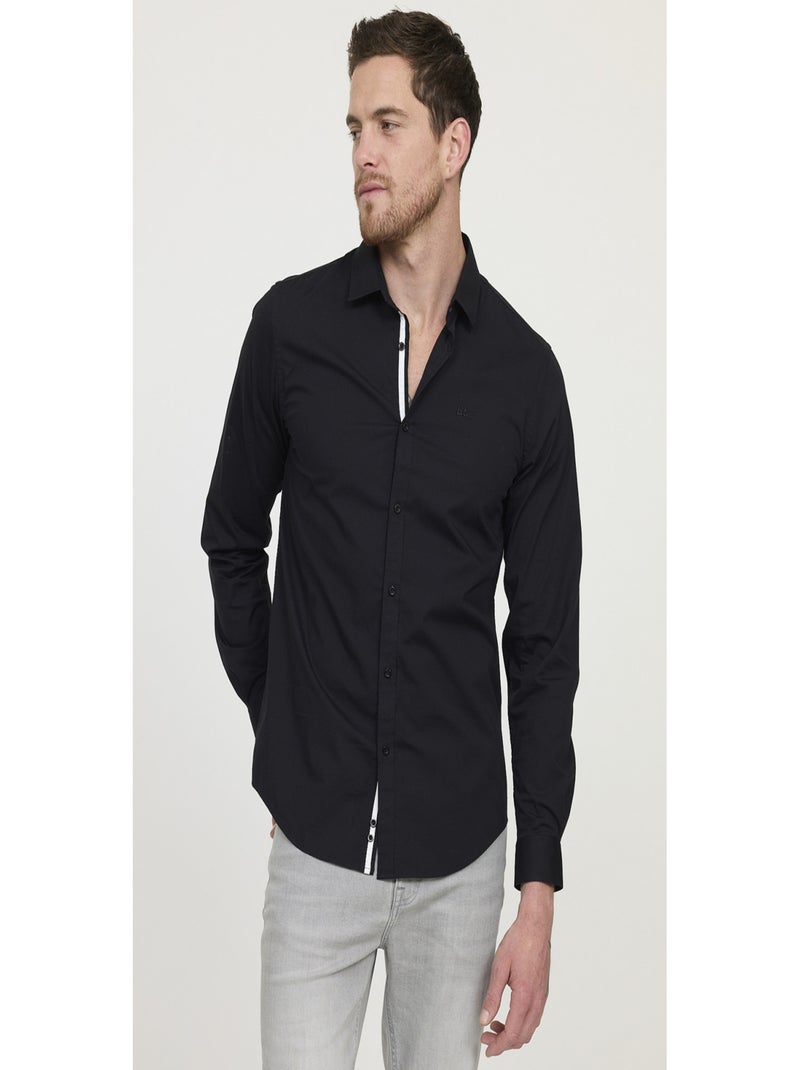 Lee Cooper - Chemise manches longues coton regular DOGINO ML Noir - Kiabi