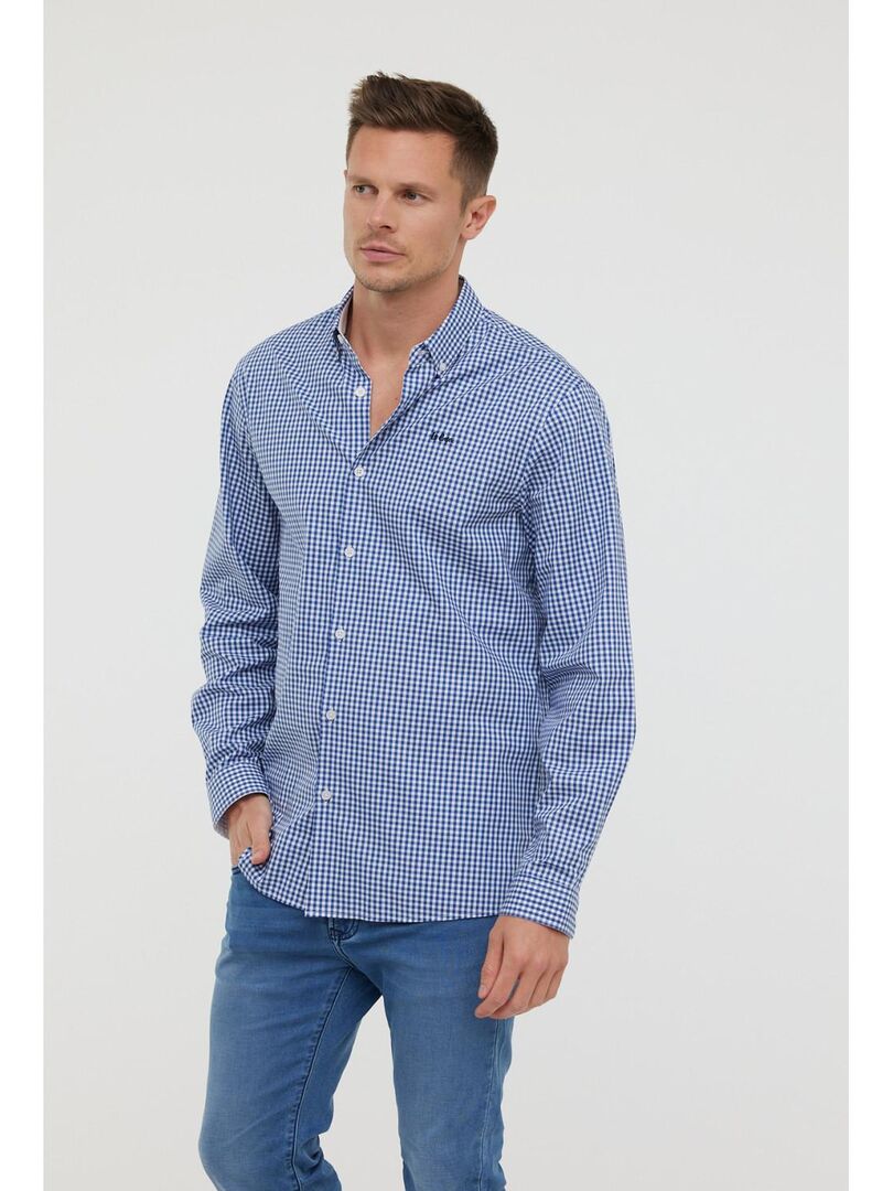 Chemise Femme Holland Cooper Bleu Marine Manches Courtes 1/4 Zip - Taille Grande - Occasion