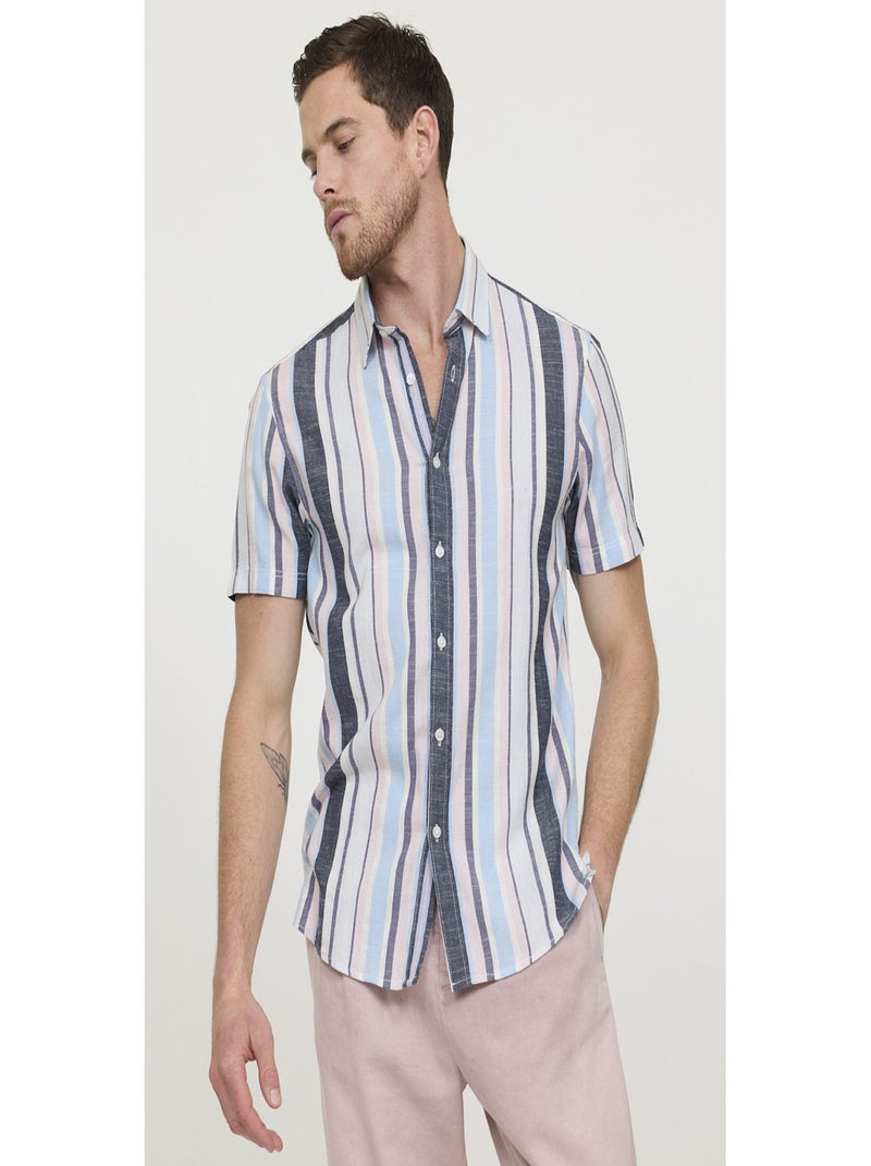 Lee Cooper - Chemise manches longues coton regular DOROL ML Bleu - Kiabi