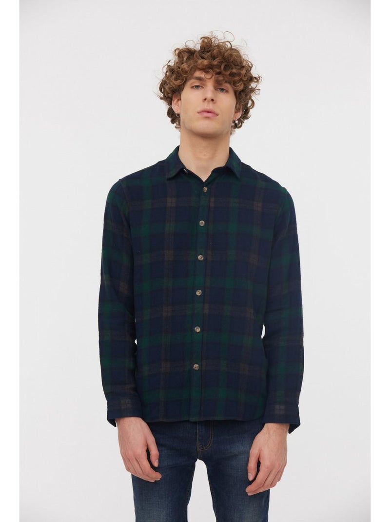 Lee Cooper - Chemise manches longues coton regular DOZ Vert - Kiabi