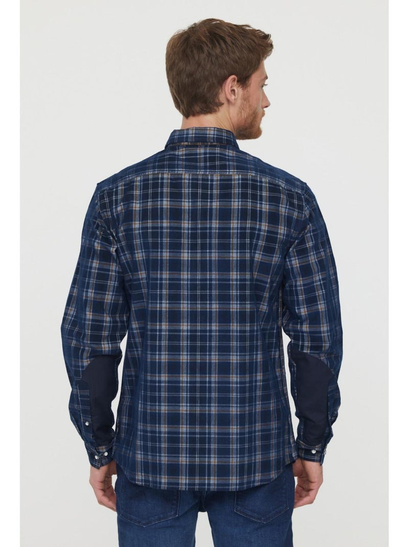 Lee Cooper - Chemise manches longues coton regular DRATY Bleu marine - Kiabi