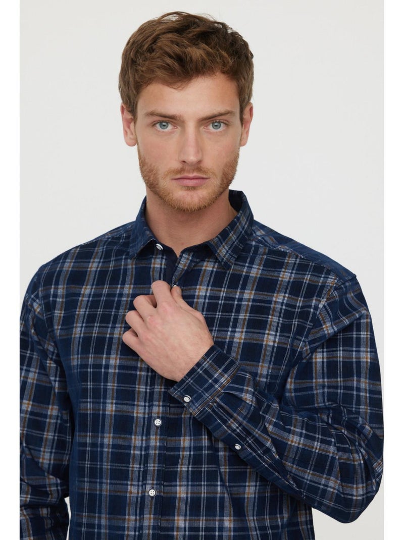 Lee Cooper - Chemise manches longues coton regular DRATY Bleu marine - Kiabi