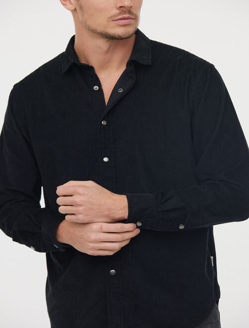 Chemise Homme VVAULT En Velours Côtelé - Manches Longues, Coupe Ample, Col Revers, Plusieurs Couleurs Et Tailles - 10