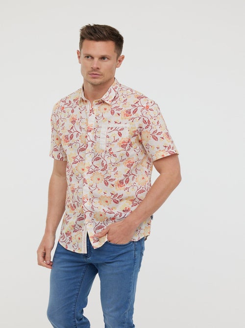 Lee Cooper - Chemises DAMYK MC Peach - Kiabi