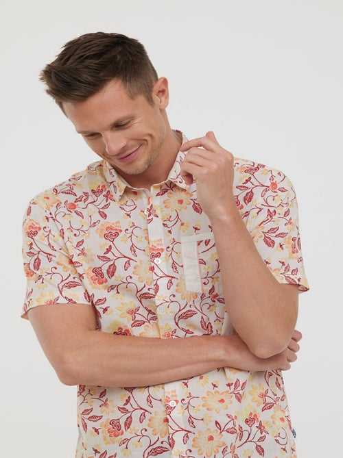 Lee Cooper - Chemises DAMYK MC Peach - Kiabi